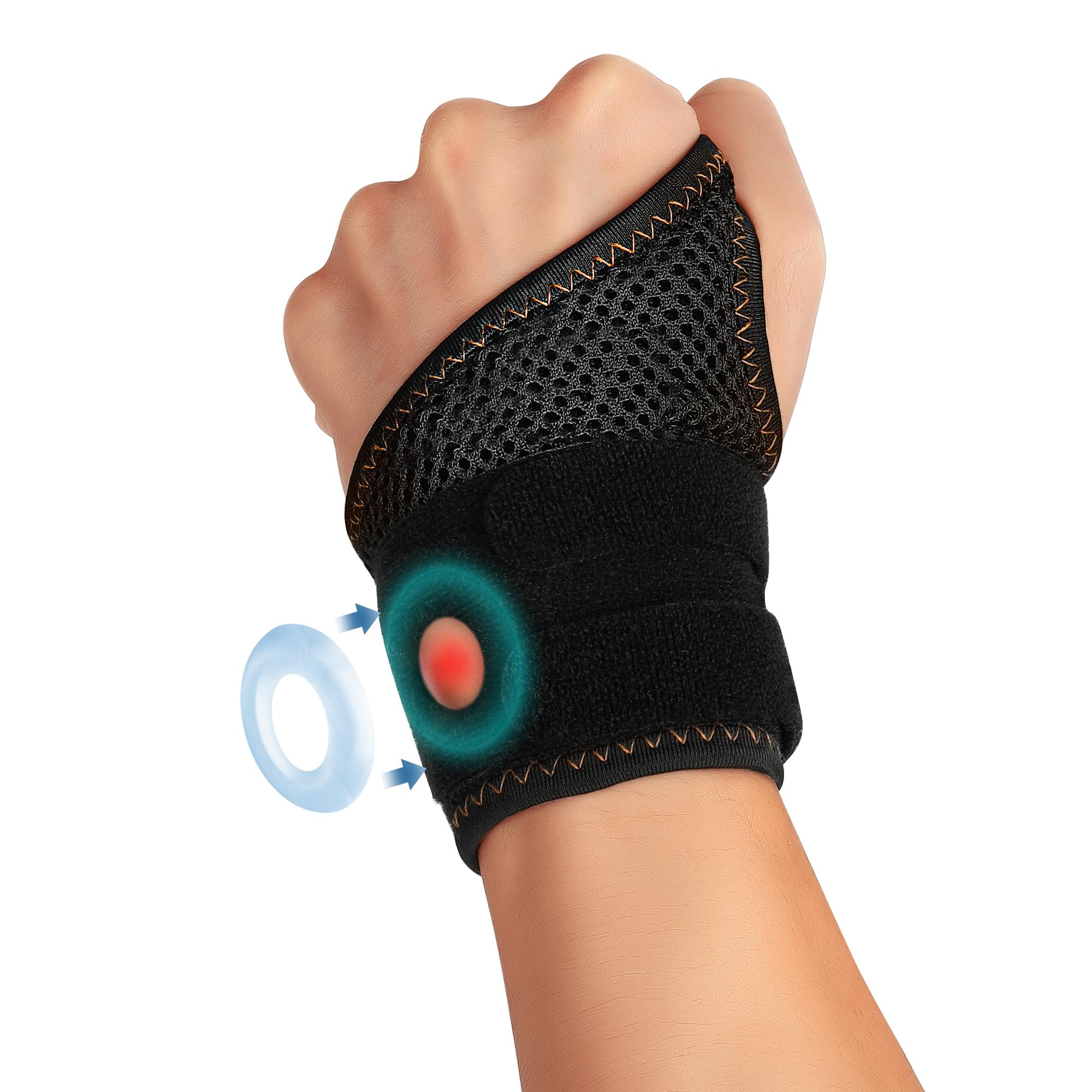 Attelle de poignet TFCC AKSO MEDICOS, panneau ajouré noir, sangle