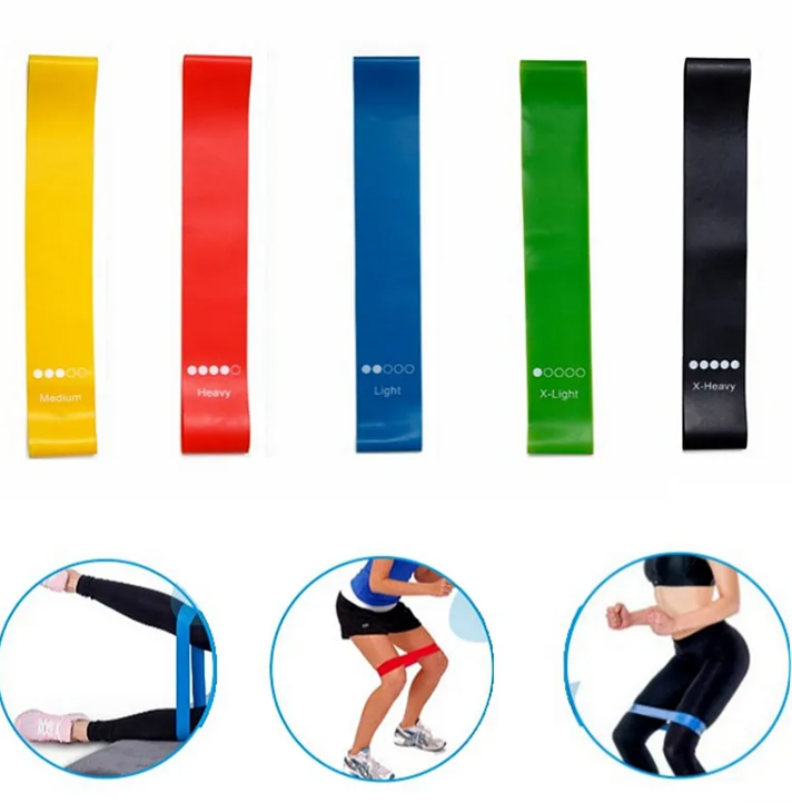 Jeu de 5 bandes de résistance (jaune, rouge, bleue, verte, noire)