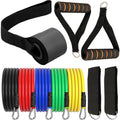 Bandes de résistance multicolores avec crochets métalliques et sangles noires