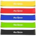 Lot de 5 bandes de résistance en boucle jaune, rouge, bleue, verte et noire Ask Gecko