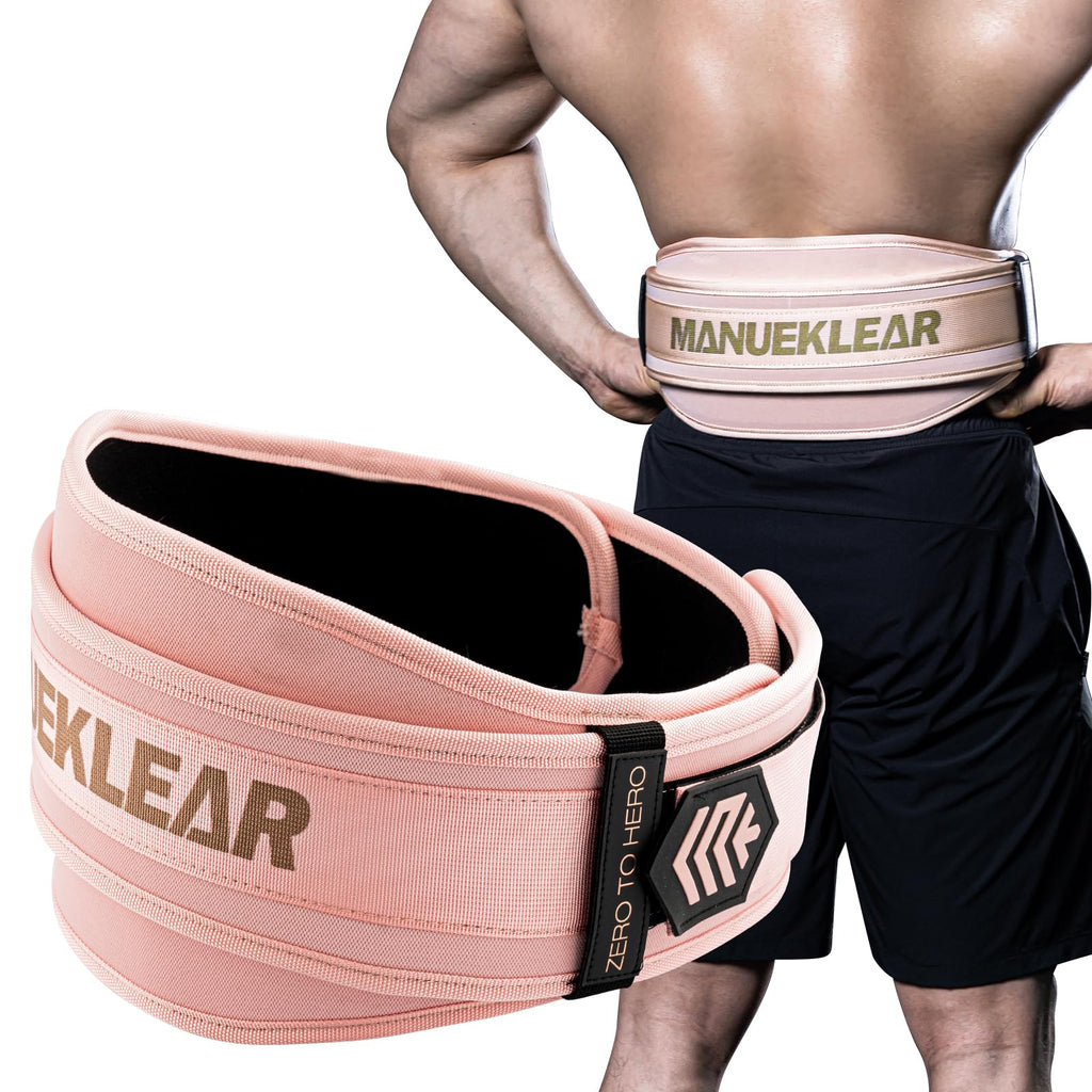 Weight Lifting Belt Lifting Belts for Women Men MANUEKLEAR Weightlifting Belt Quick Locking Back Support for Bodybuilding Fitness Powerlifting Cross Training Squats Workout Exercise (Pink L（36-41inches）)