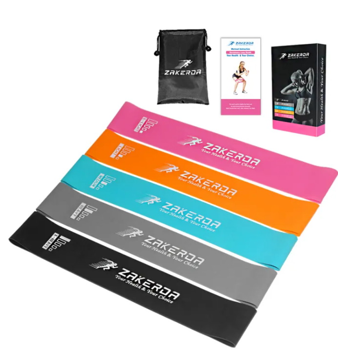 Lot de bandes de résistance multicolores avec sac de rangement noir