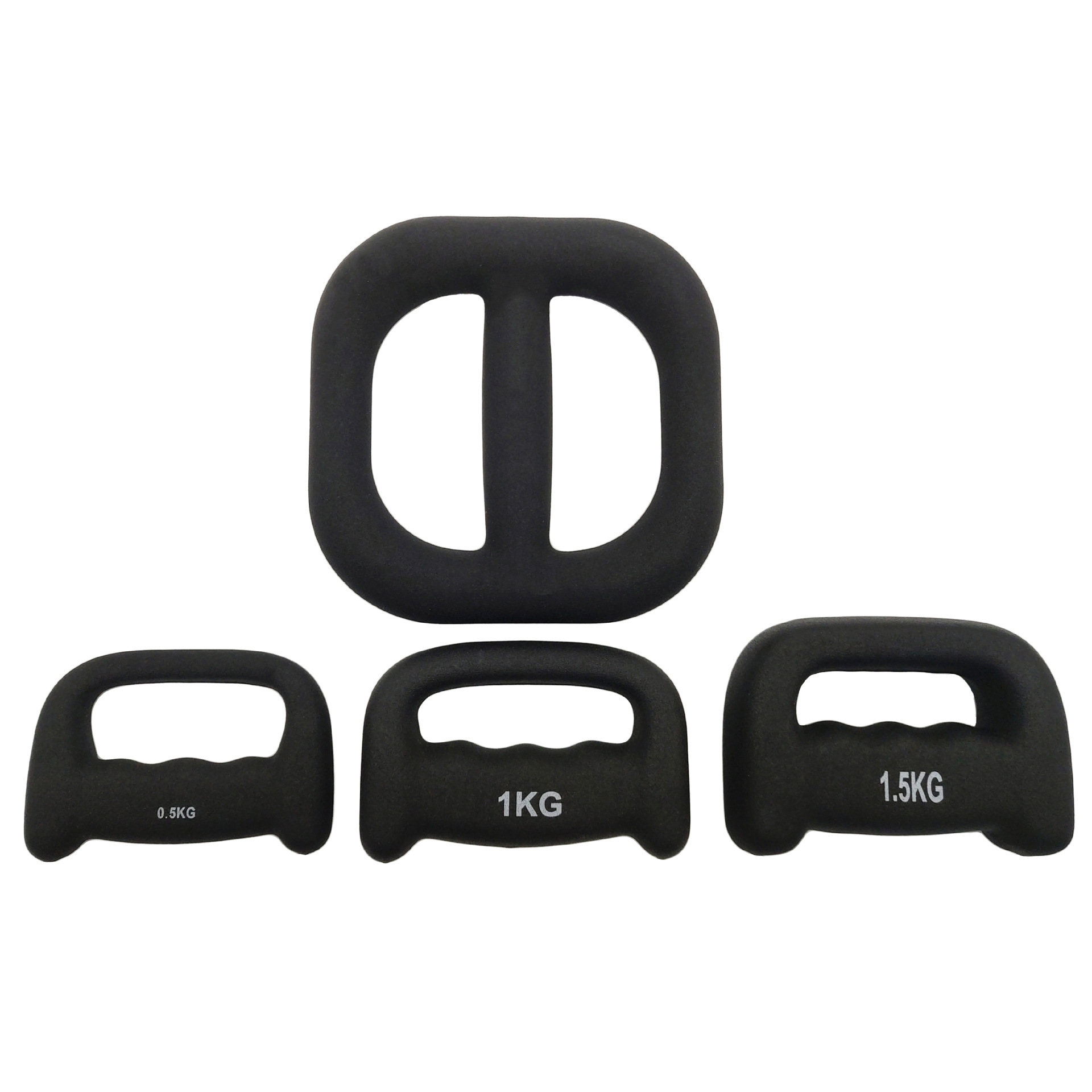 Ensemble d’haltères SpeedBox noires face avant 0,5/1/1,5 kg